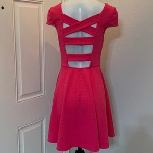 NWOT Socialite Hot Pink Skater Dress Size Small